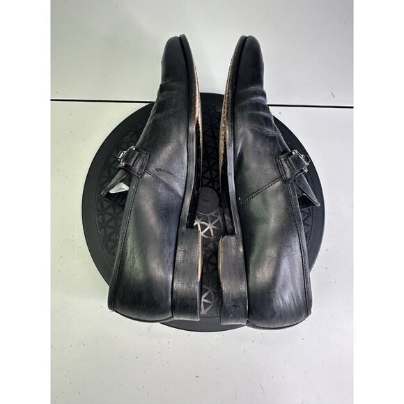 HUGO BOSS Men Size 8 Vero Cuoio Black Leather Horsebit Slip On Loafers Shoes main image 7